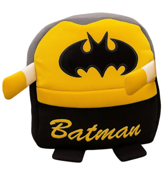 Cute Plush Batman Character Backpack | Stuffed School Bag & Gift for Kids