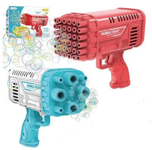 Bazooka Bubble Water Gun | Rechargeable Bubble Blaster Toy for Kids | Outdoor Fun