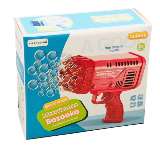 Bazooka Bubble Water Gun | Rechargeable Bubble Blaster Toy for Kids | Outdoor Fun