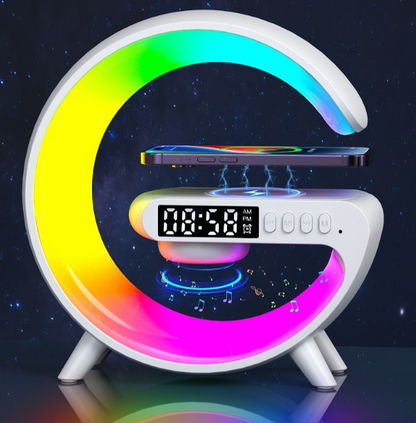 G63 Bluetooth Speaker Atmosphere Light Wireless Charger Bedside Music Wake-Up Light Bluetooth Sound Multiple Light Modes