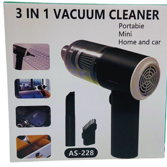 3 In 1 Portable Vacuum Cleaner Duster Blower | Air Pump Wireless Hand-held Cleaning For Car Home
