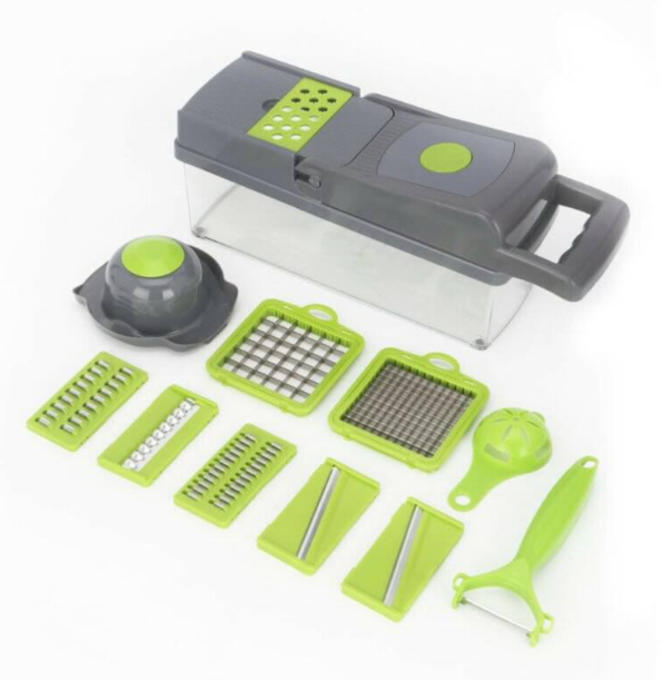 16-in-1 High-Quality Mandoline Slicer & Vegetable Chopper | Multifunctional Food Cutter, Grater & Shredder for Kitchen