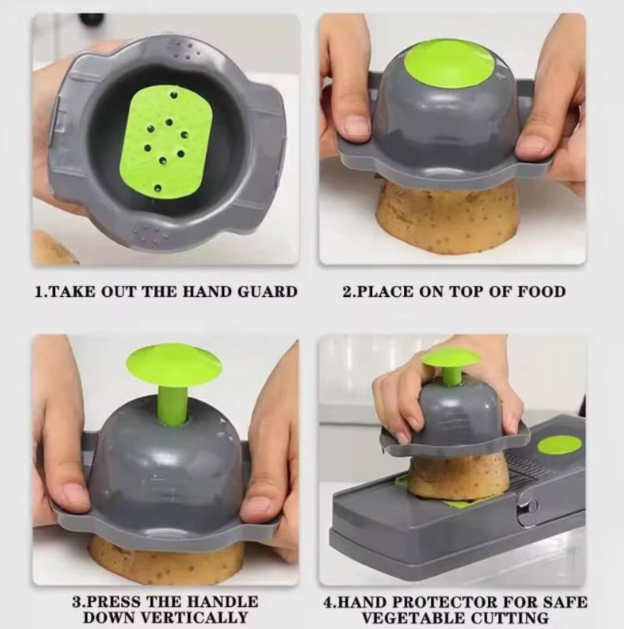 16-in-1 High-Quality Mandoline Slicer & Vegetable Chopper | Multifunctional Food Cutter, Grater & Shredder for Kitchen