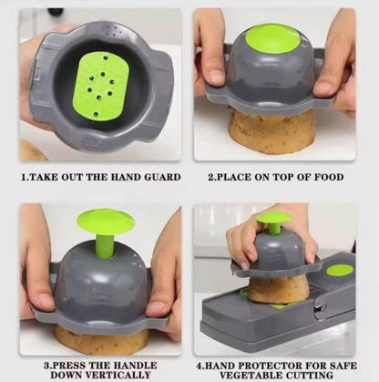 16-in-1 High-Quality Mandoline Slicer & Vegetable Chopper | Multifunctional Food Cutter, Grater & Shredder for Kitchen